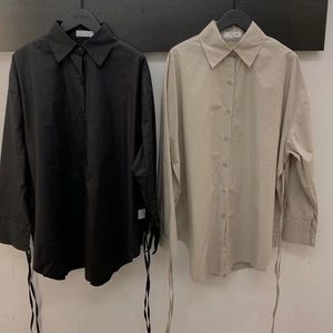 OAK+FORT BLACK BUTTON UP